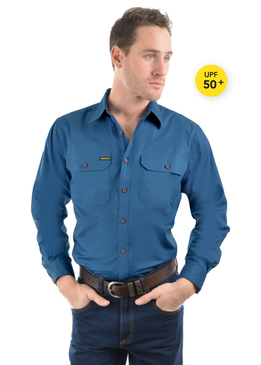 HARDSLOG MENS HALF PLACKET LIGHT COTTON SHIRT