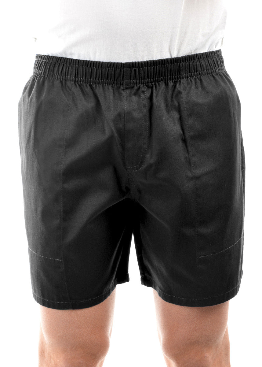 HARDSLOG MENS DRILL SHORTS - MID_Black