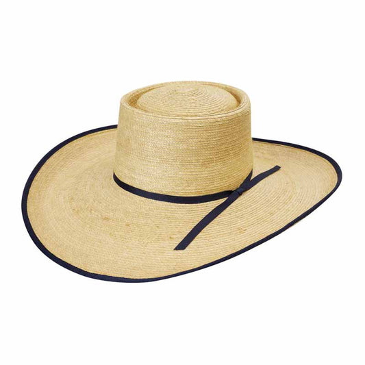 Sunbody Hats Reata Oak 5 Inch Brim - (Oak / Navy Bound Edge)