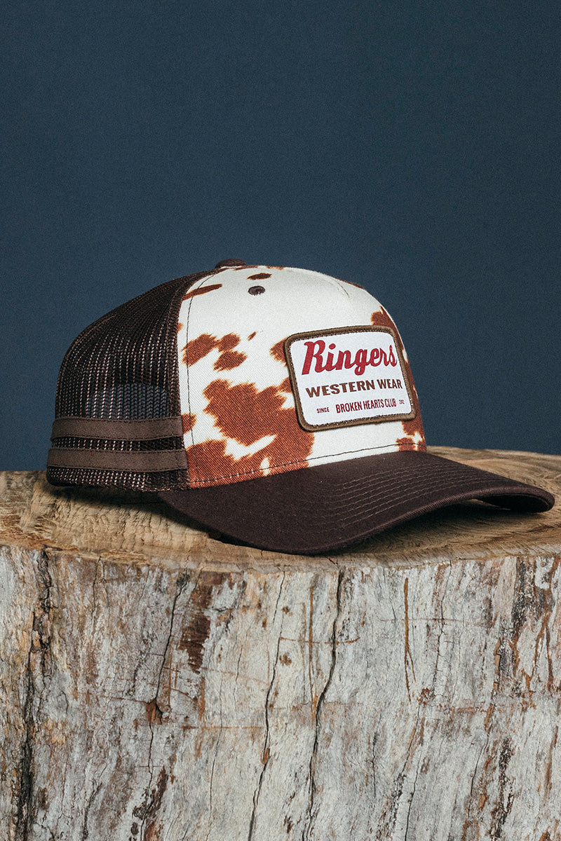 RINGERS WESTERN DAISY TRUCKER CAP - CHOCOLATE