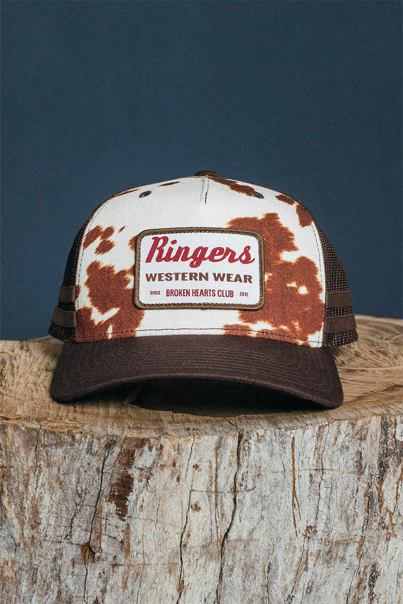 RINGERS WESTERN DAISY TRUCKER CAP - CHOCOLATE