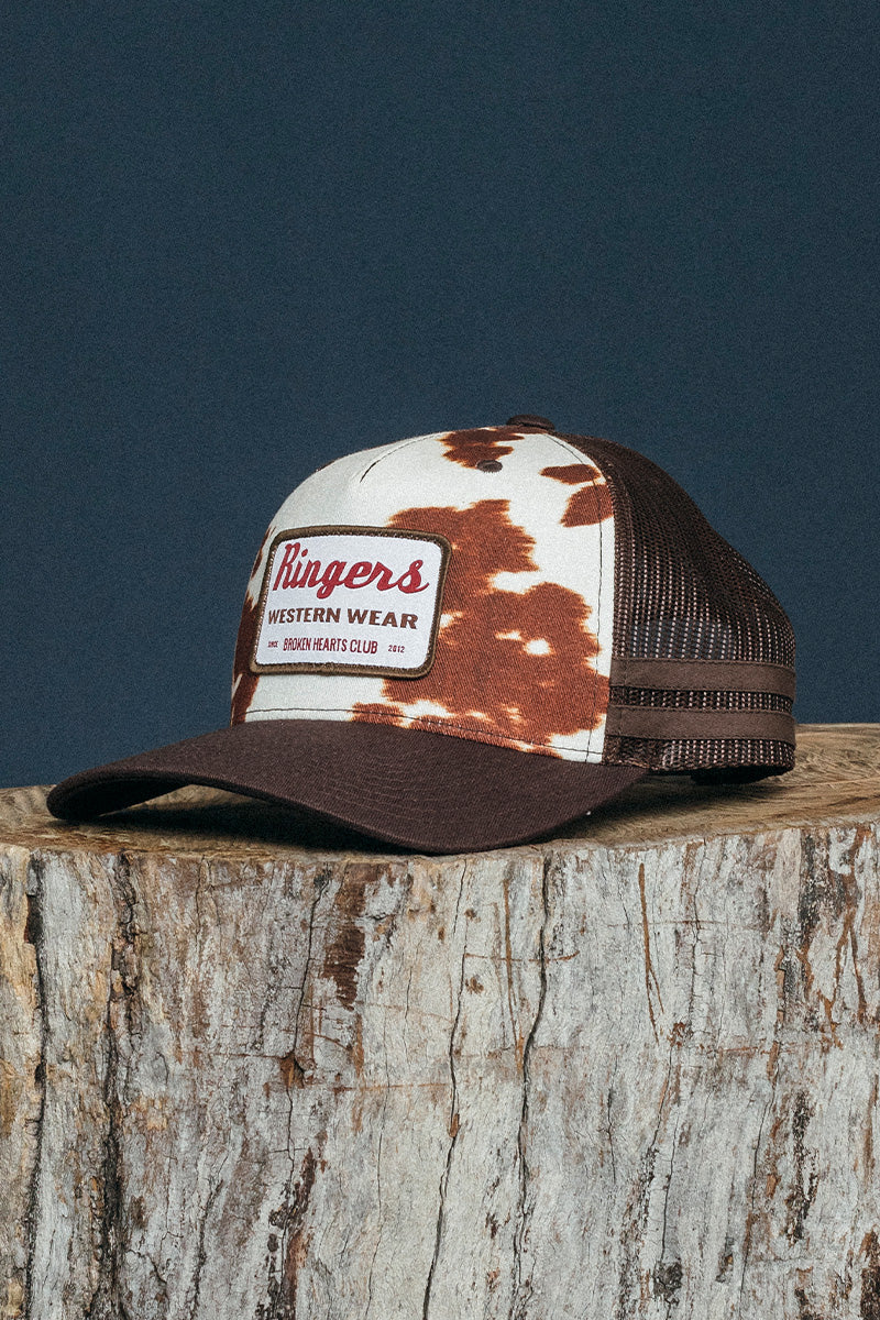 RINGERS WESTERN DAISY TRUCKER CAP - CHOCOLATE