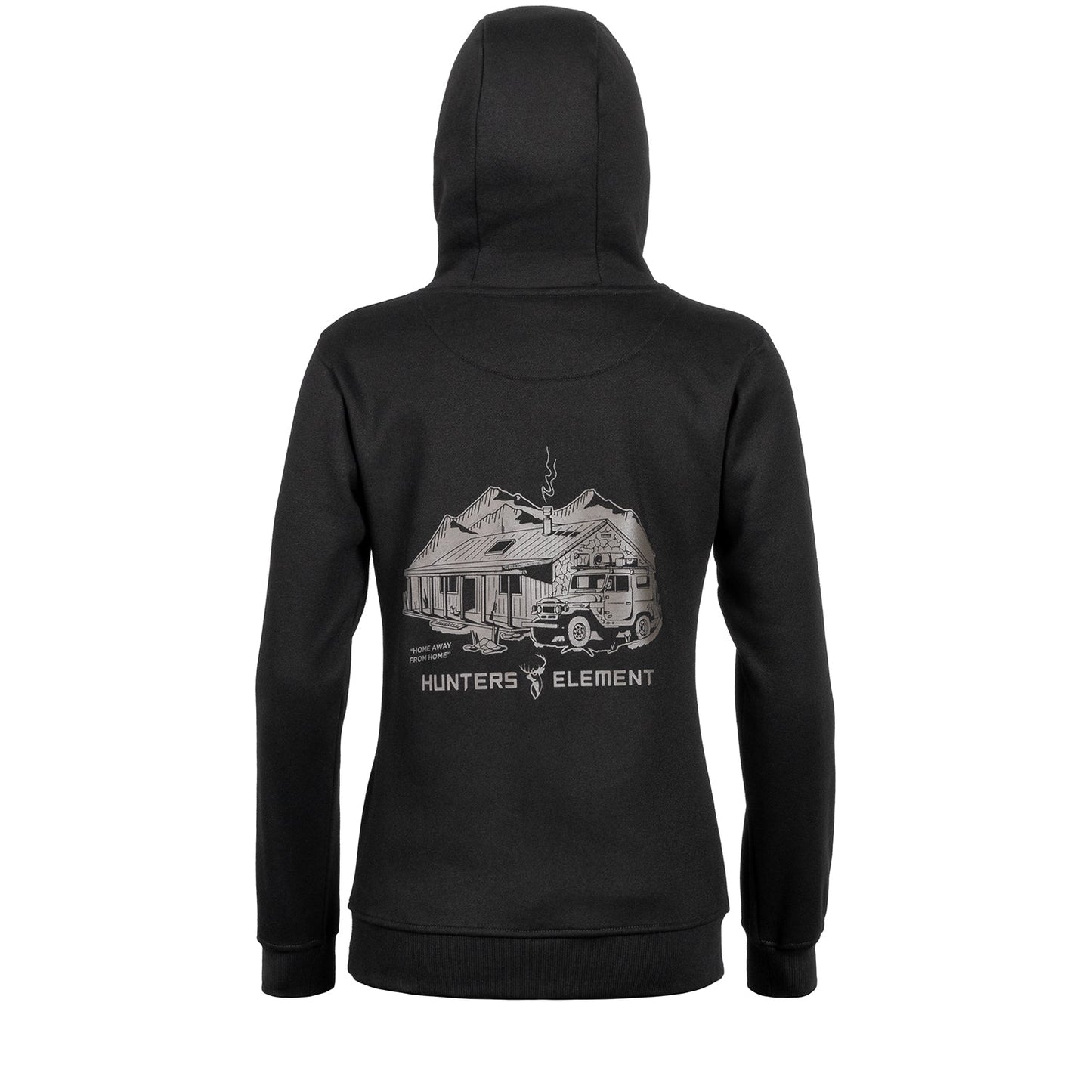 HUNTERS ELEMENT LADIES HIDE AWAY HOODIE (BLACK)