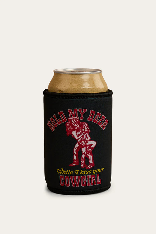 Ringers Western Hold My Beer Stubby Cooler - Black