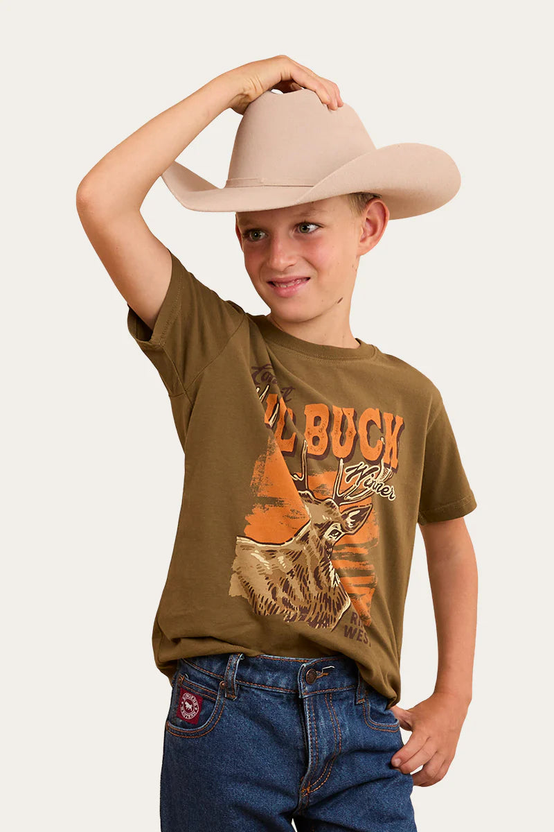 Ringers Western Buck Boys Classic Fit T-Shirt - Military Green