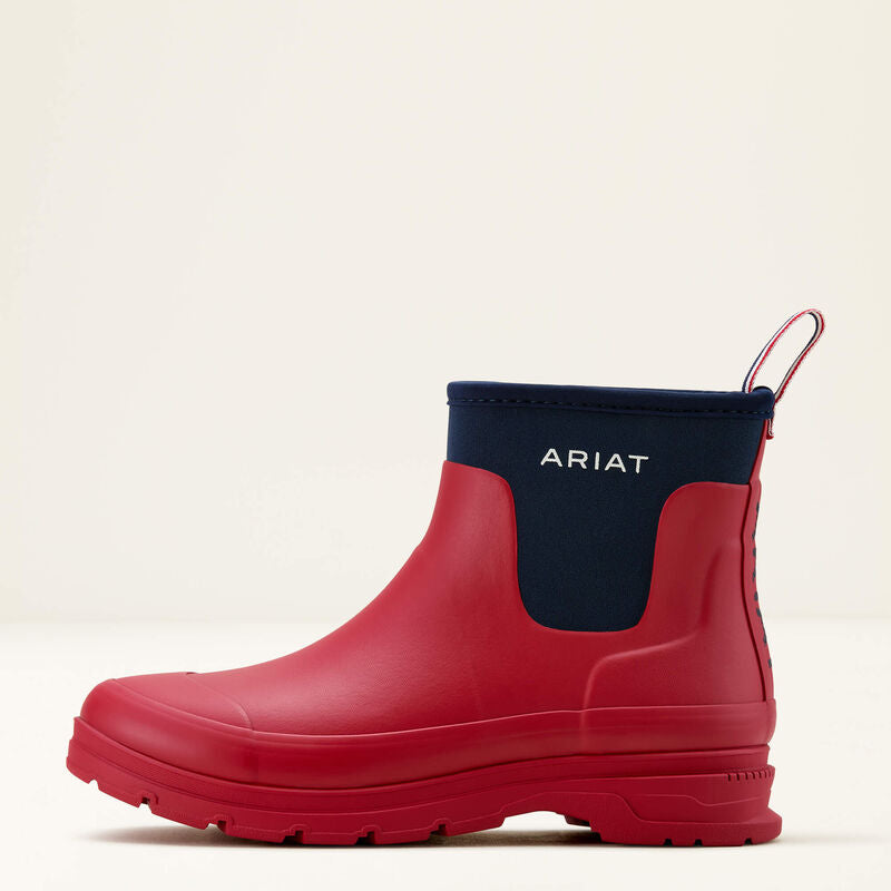 Ariat Womens Kelmarsh Shortie Team Red Rubber Boot - Red/Navy