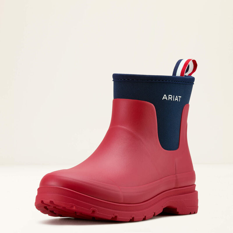 Ariat Womens Kelmarsh Shortie Team Red Rubber Boot - Red/Navy