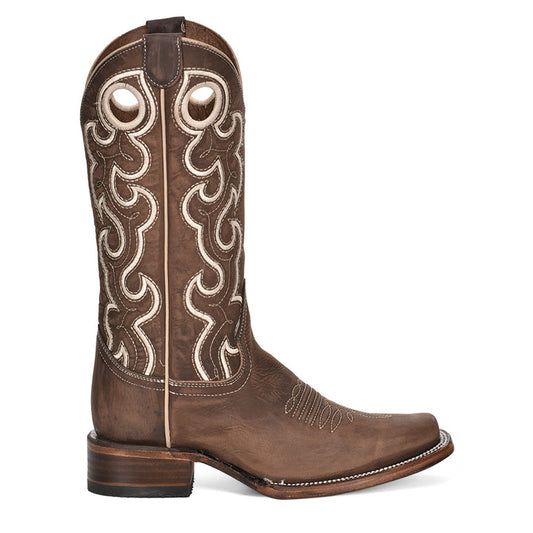 CORRAL BOOT LADIES CUT OUT & EMBROIDERY SQARE TOE