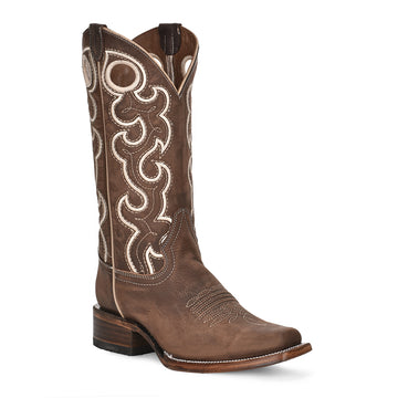 CORRAL BOOT LADIES CUT OUT & EMBROIDERY SQARE TOE