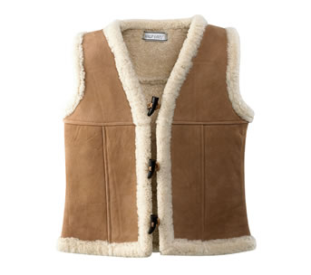 Wild Goose Ladies Toggle Sheepskin Vest