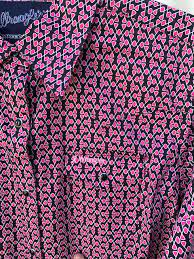 Wrangler USA Women's TNWP Print Shirt Bright Pink/Black