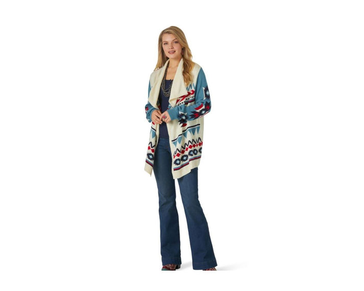 Wrangler Women's Aztec Draped Cardigan