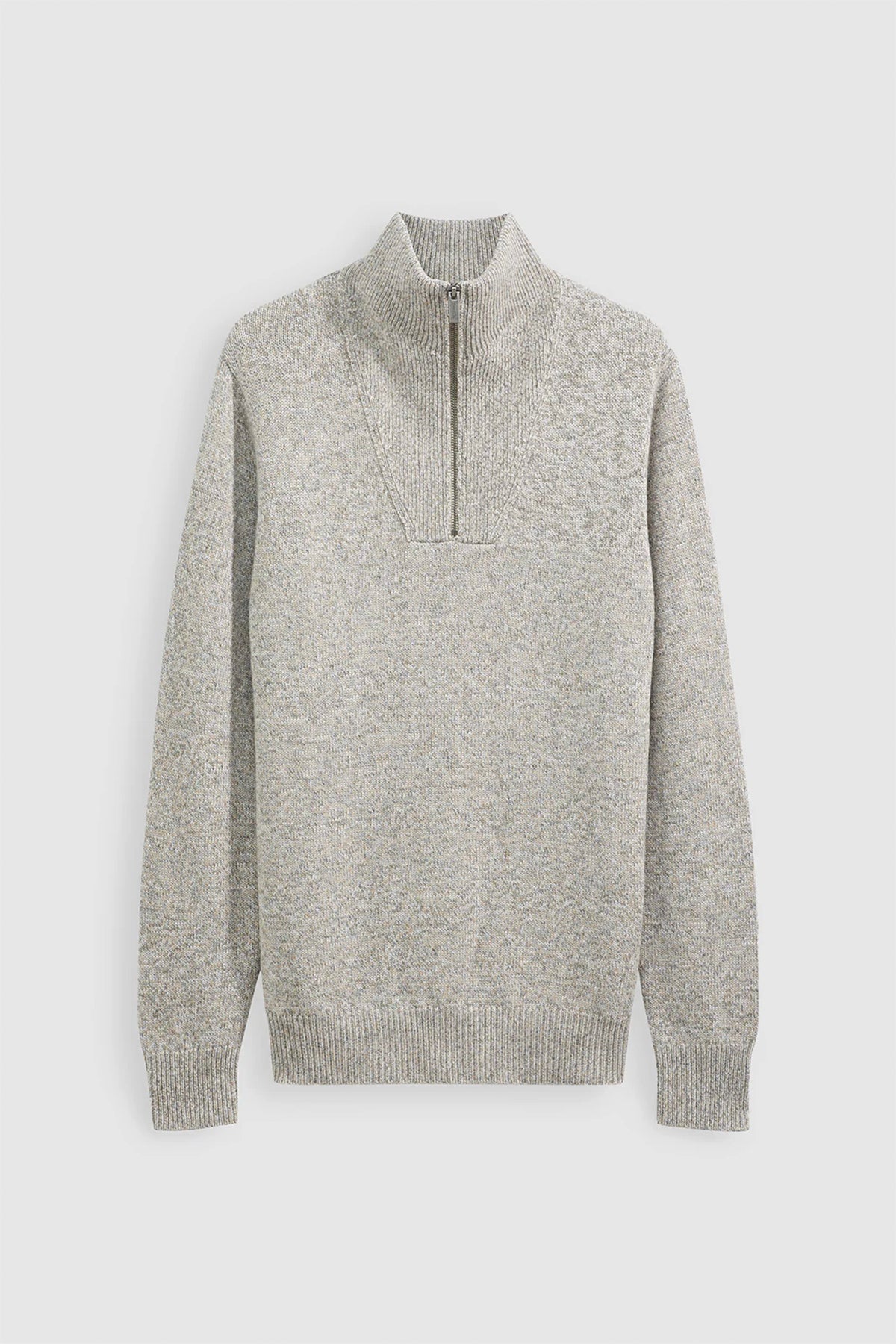 TOORALLIE LAMBSWOOL HALF ZIP - MUSHROOM