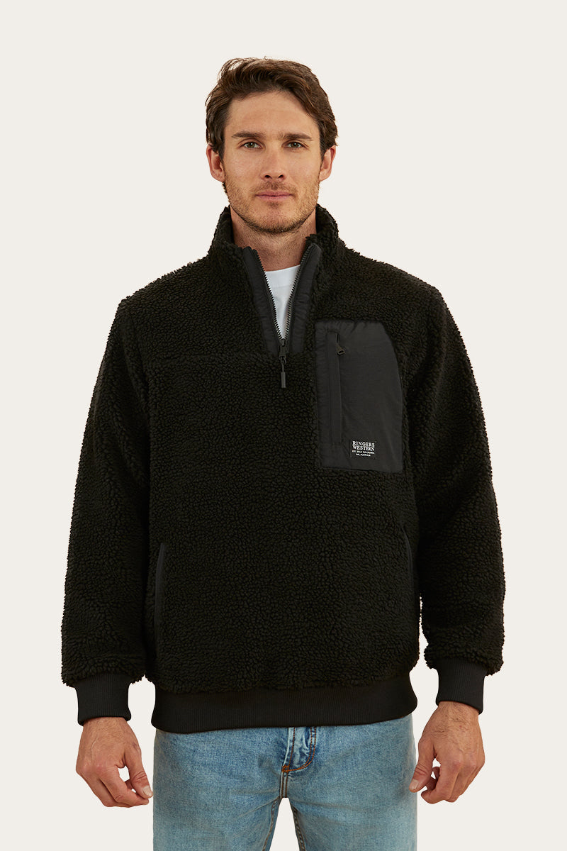 Ringers Western Men's Stanmore 1/4 Zip Crew (Black)