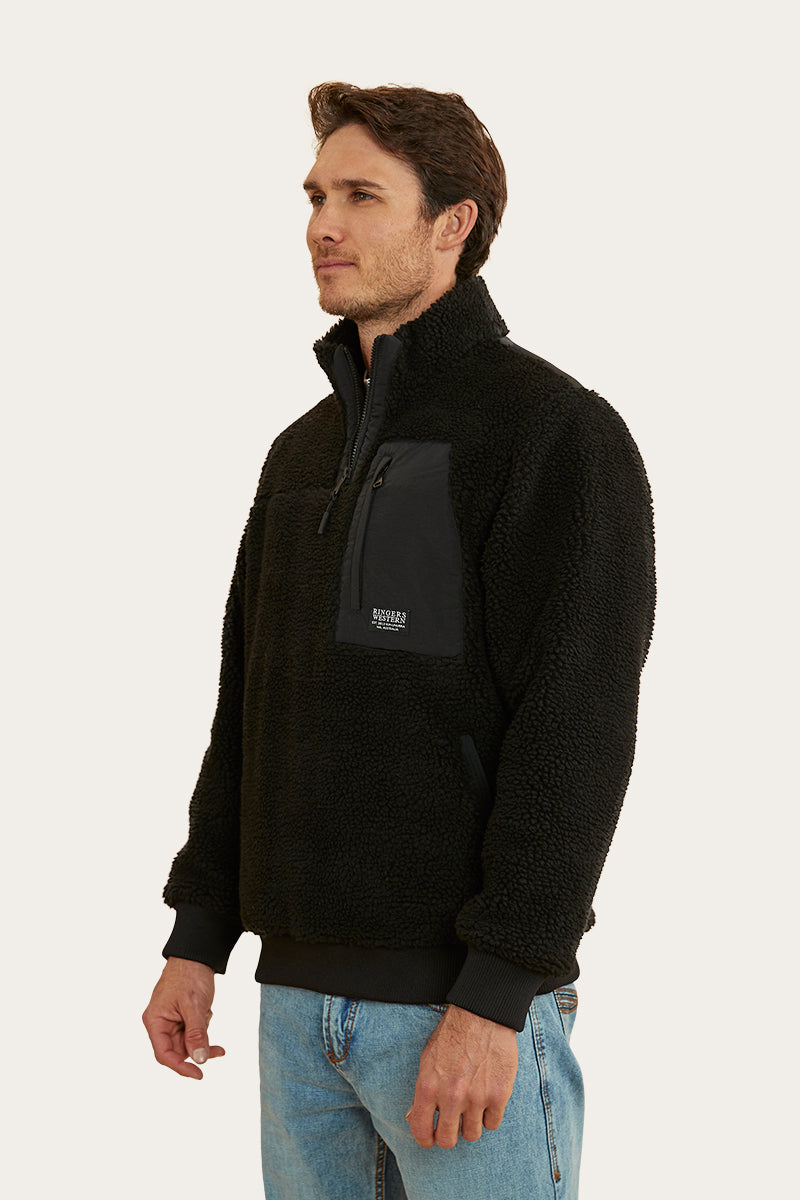 Ringers Western Men's Stanmore 1/4 Zip Crew (Black)