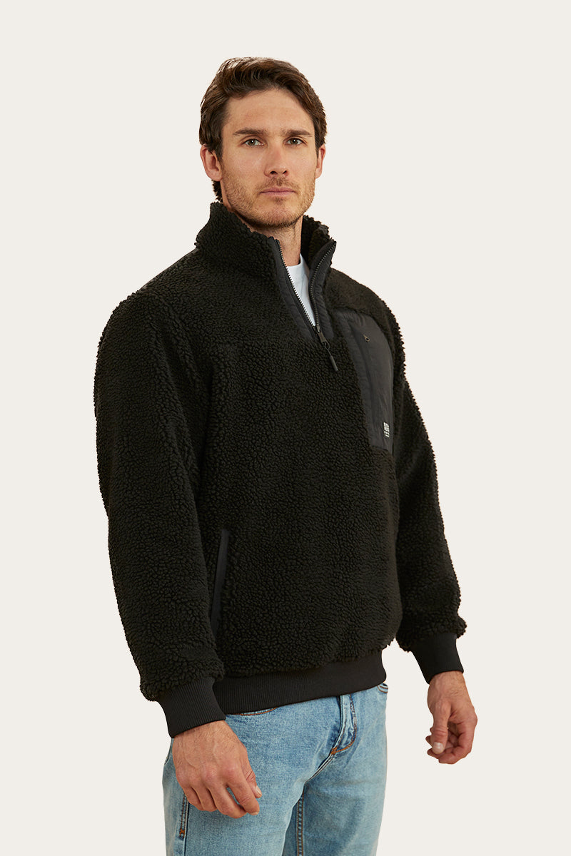 Ringers Western Men's Stanmore 1/4 Zip Crew (Black)