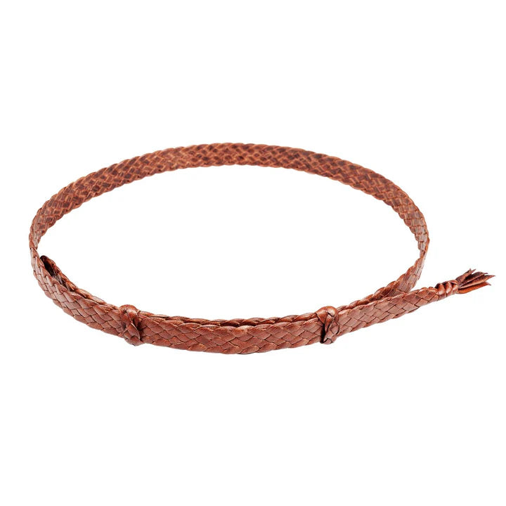 Badgery 17mm Flat Tan Hat Band (Adjustable)