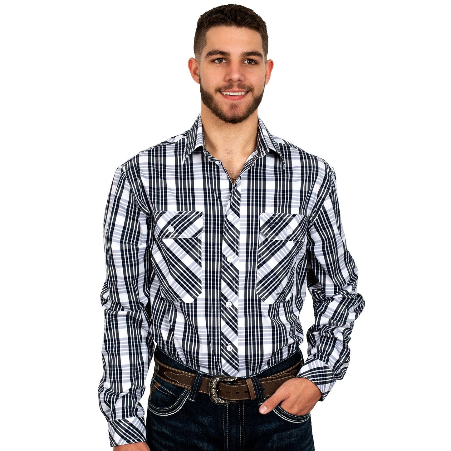 Just Country Men's Austin Full Button Work Shirt