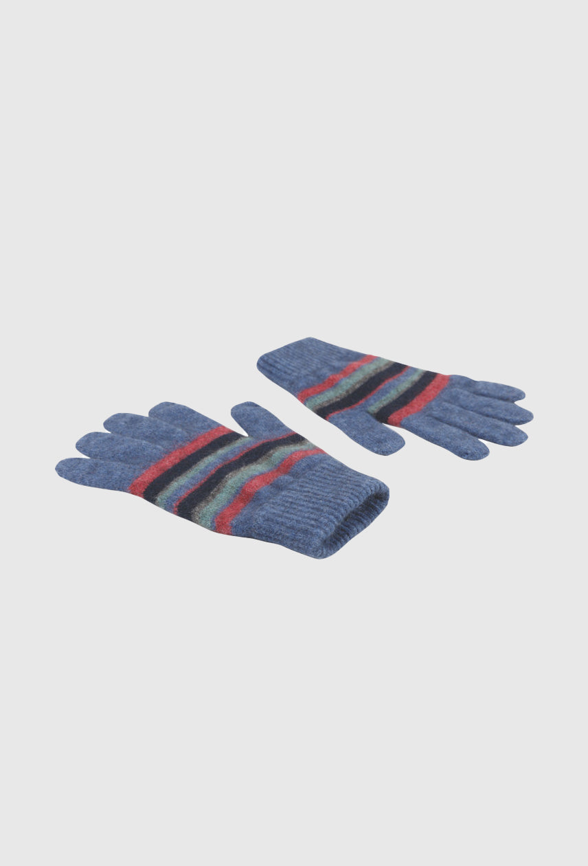 MKM Striped Possum Merino Glove_Bluebell