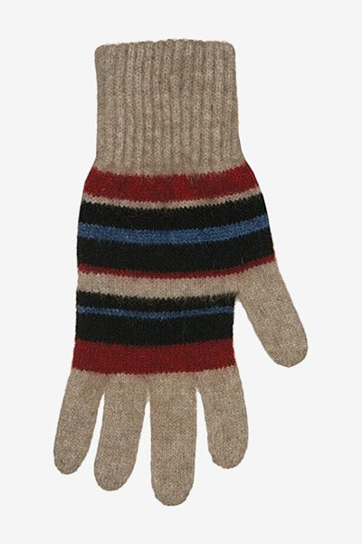 MKM Striped Possum Merino Glove_Flax