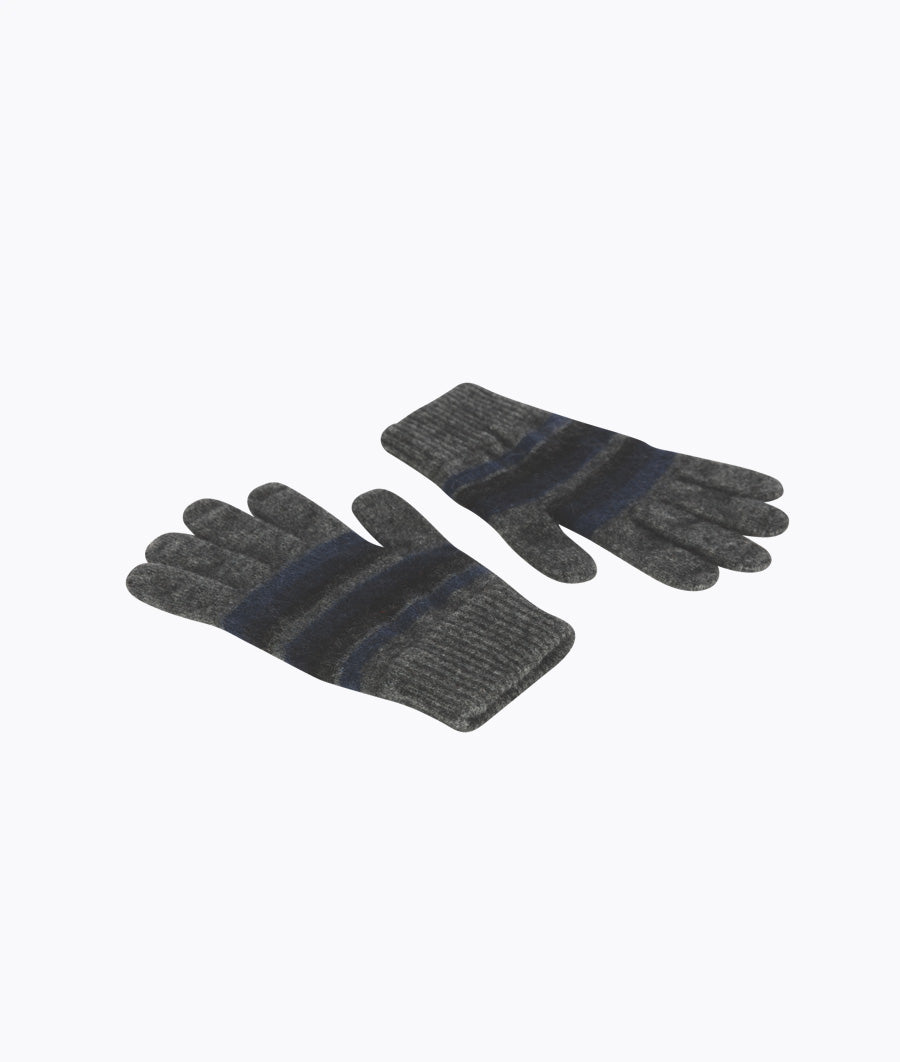 MKM Striped Possum Merino Glove_Graphite