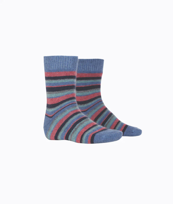 MKM Adult's Striped Sock_Bluebell