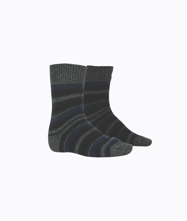 MKM Adult's Striped Sock_Graphite