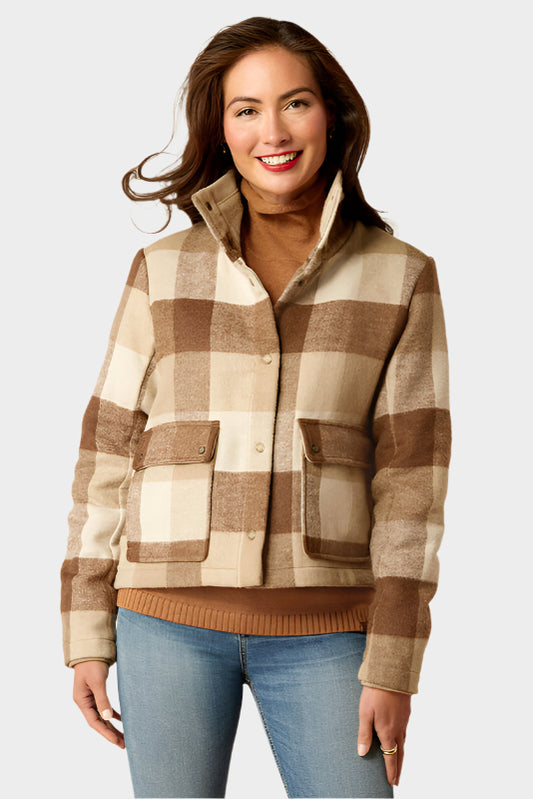 Ariat Women's Marland Jacket - Camel Buffalo Plaid