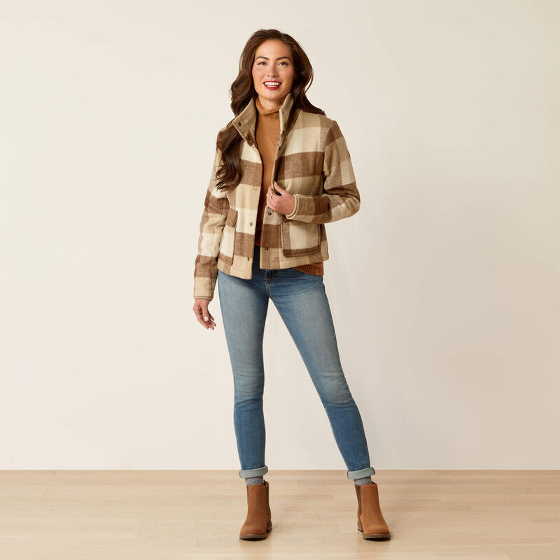 Ariat Women's Marland Jacket - Camel Buffalo Plaid