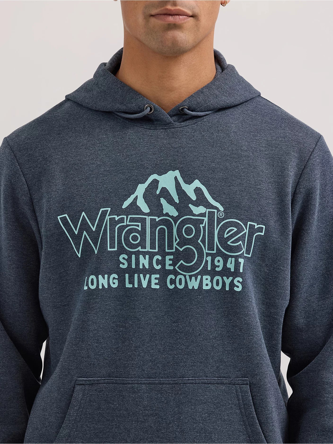 Wrangler Men's Mountain Crest Pullover Hoodie - Dark Sapphire