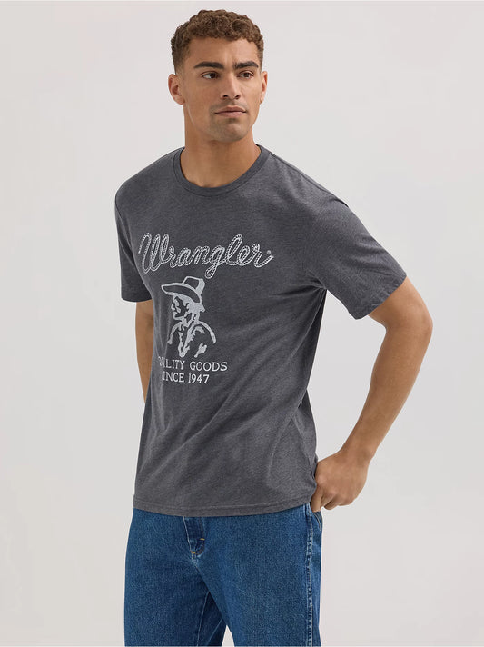 Wrangler Men's Rope Emblem Graphic T-shirt - Asphalt Heather