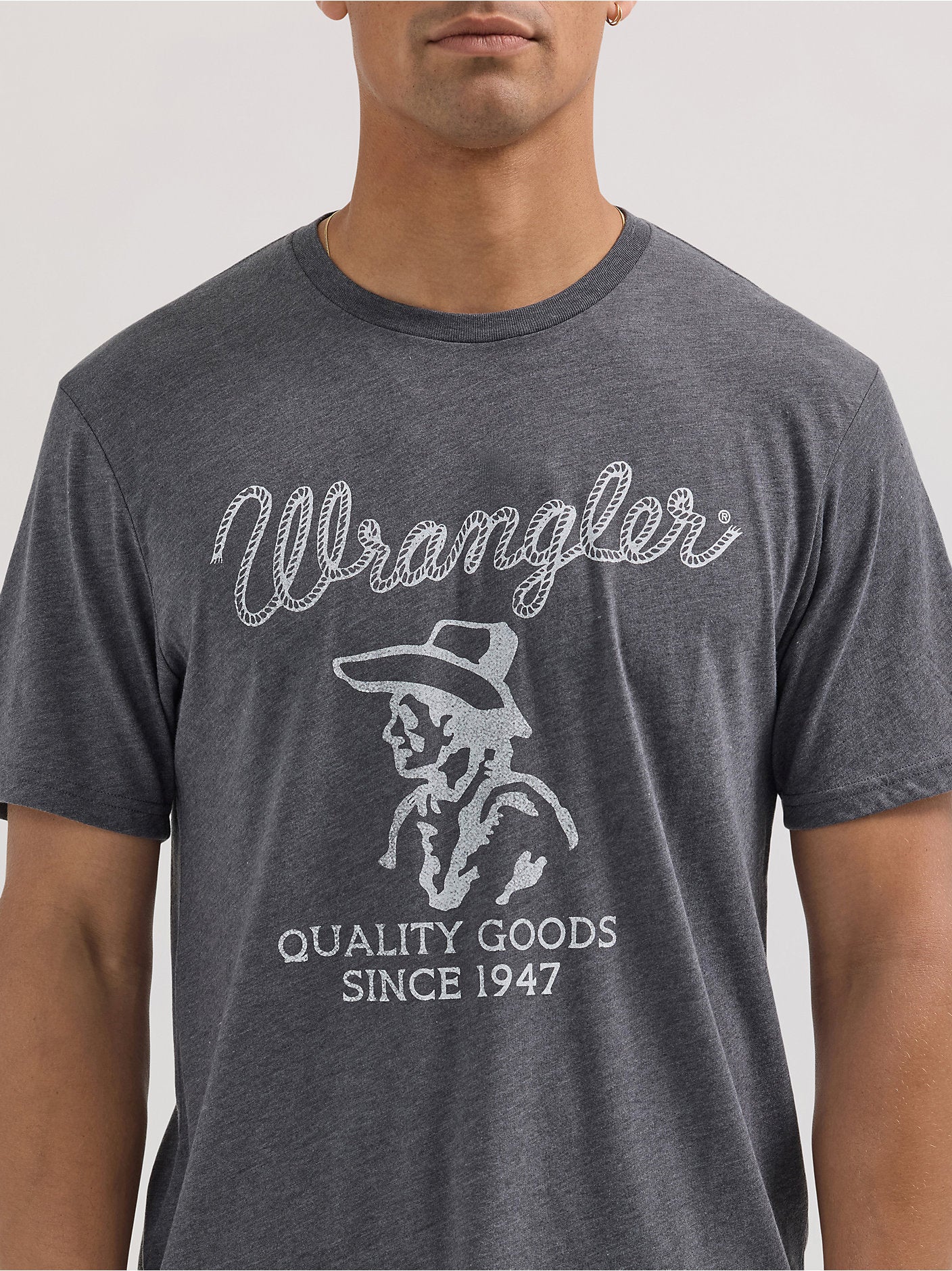 Wrangler Men's Rope Emblem Graphic T-shirt - Asphalt Heather