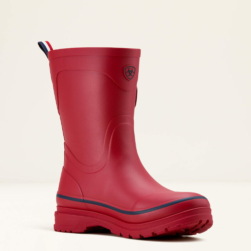 Ariat Womenss Kelmarsh Mid Rubber Boot - TEAM RED/NAVY