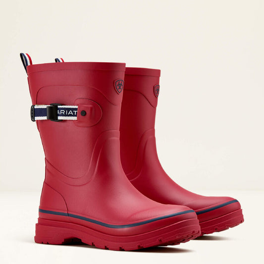 Ariat Womenss Kelmarsh Mid Rubber Boot - TEAM RED/NAVY