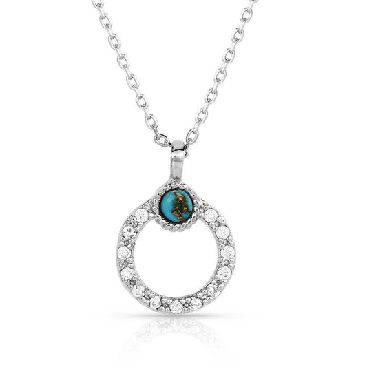 MONTANA SILVERSMITHS Turquoise Tranquility Crystal Necklace