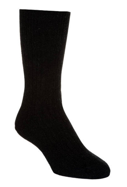 Native World Black Unisex Plain Ribbed Socks