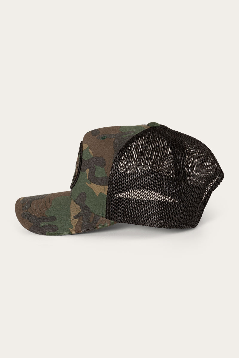 RINGERS WESTERN SIGNATURE BULL TRUCKER CAP - CAMO/BLACK