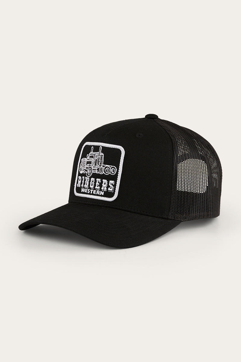 RINGERS WESTERN LONG HAUL TRUCKER CAP - BLACK