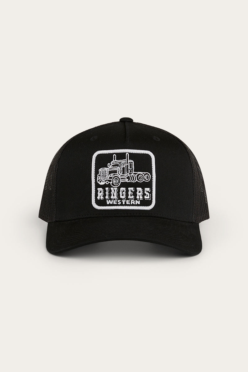 RINGERS WESTERN LONG HAUL TRUCKER CAP - BLACK