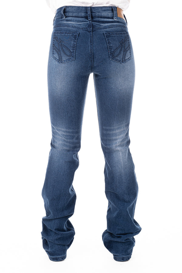 HITCHLEY & HARROW HIGH RISE SR2144 "CLINTON" NAVY STITCH JEANS