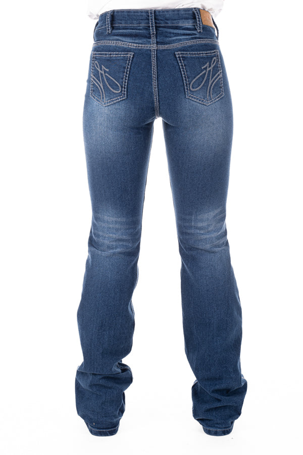 HITCHLEY & HARROW HIGH RISE SR2143 "LITTLETON" GREY STITCH JEANS