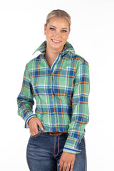 HITCHLEY & HARROW FITTED - RR01-27 EMERALD CHECK COLLARED RANCH RANGE ARENA SHIRT