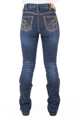 HITCHLEY & HARROW ULTRA HIGH RISE - SR2195 "TUSCALOOSA" TAN STITCH JEANS