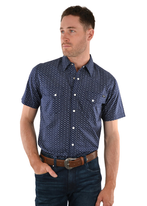 Pure Western Men's Bailey Print SS Shirt