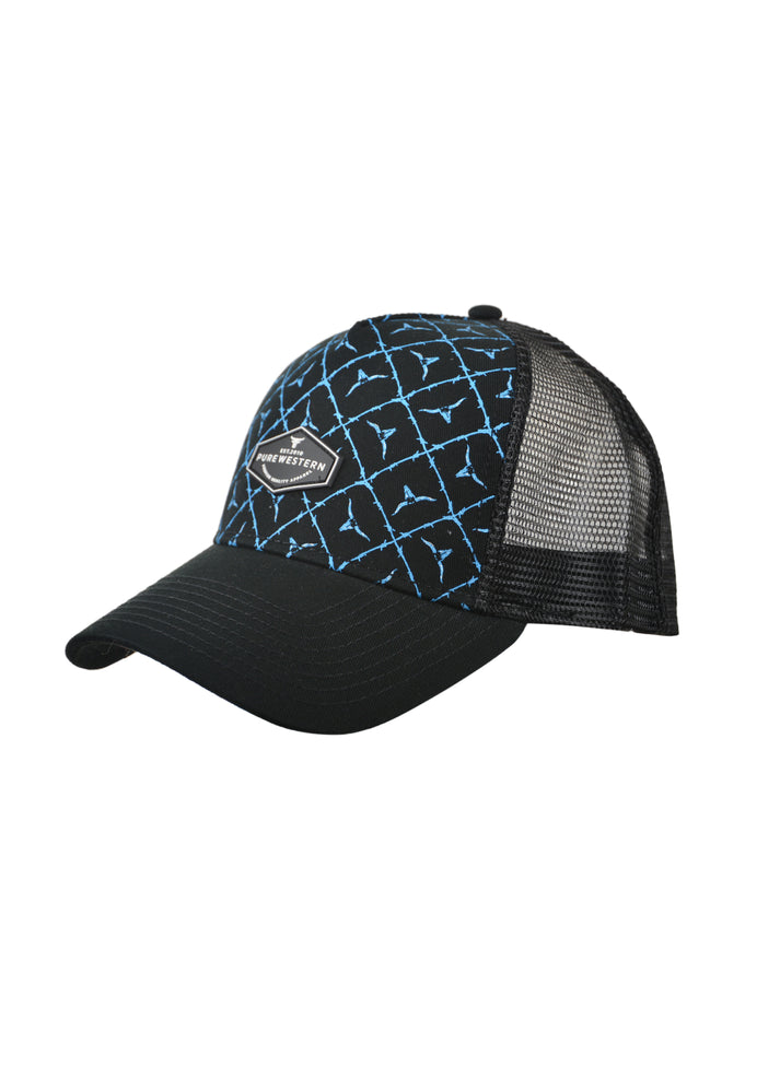 PURE WESTERN MEN'S TRENT TRUCKER CAP (BLACK)