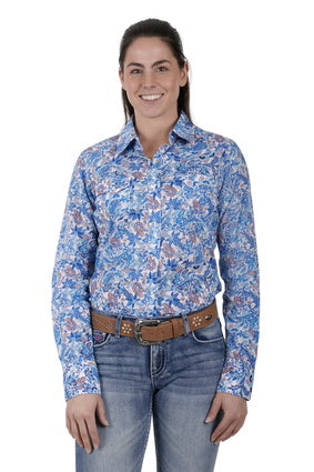 PURE WESTERN WOMENS FRANCES LS SHIRT