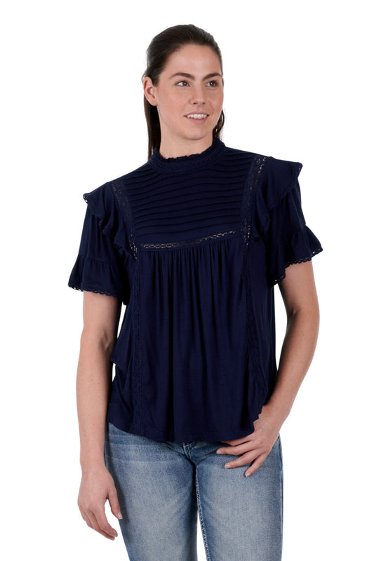 PURE WESTERN WOMENS SLOAN FASHION TEE