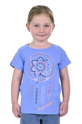 PURE WESTERN GIRLS INDIGO RAGLAN TEE - FINAL SALE, NO RETURN OR EXCHANGE