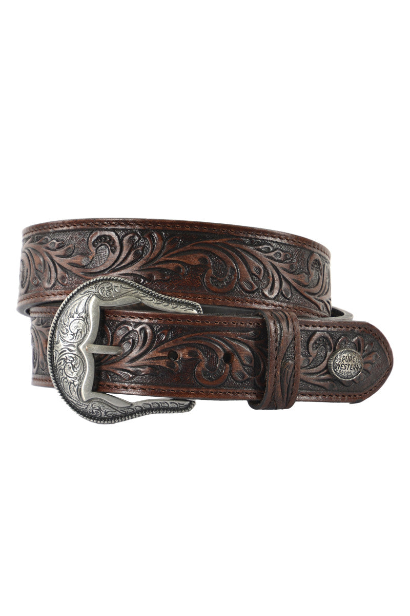 PURE WESTERN JAMIE BELT (DARK BROWN)