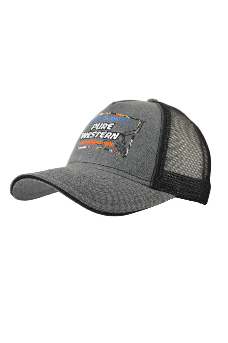 PURE WESTERN WATSON TRUCKER CAP (CHARCOAL MARLE)